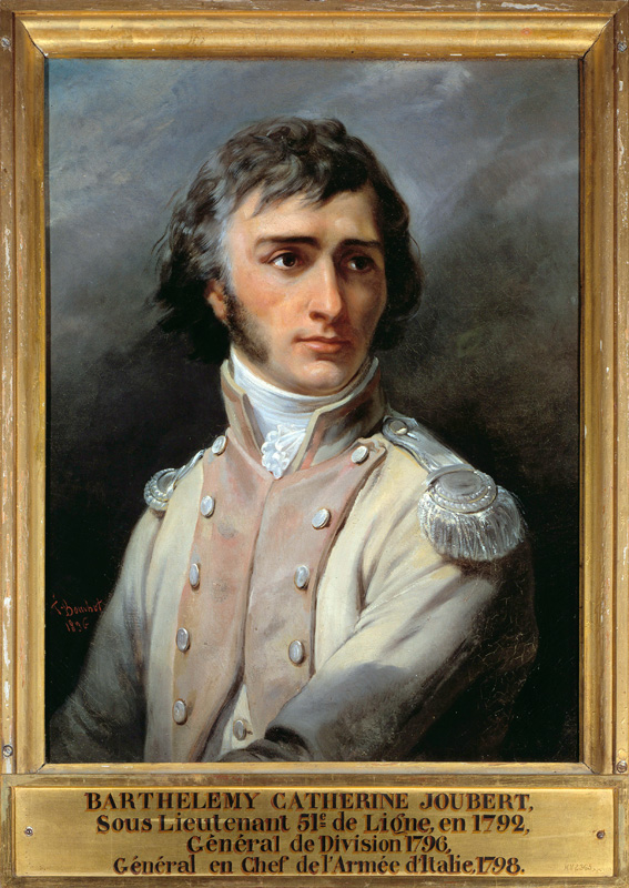 Portrait of Barthelemy Joubert (1769 - 1799) in second lieutenant's uniform, 1792 a Francois Bouchot