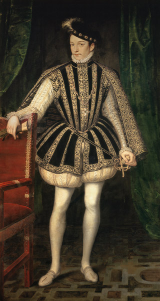 Portrait of King Charles IX of France (1550-1574) a François Clouet