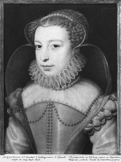 Marguerite de Valois (1553-1615) Queen of Navarre, known as Queen Margot, aged 17 a François Clouet