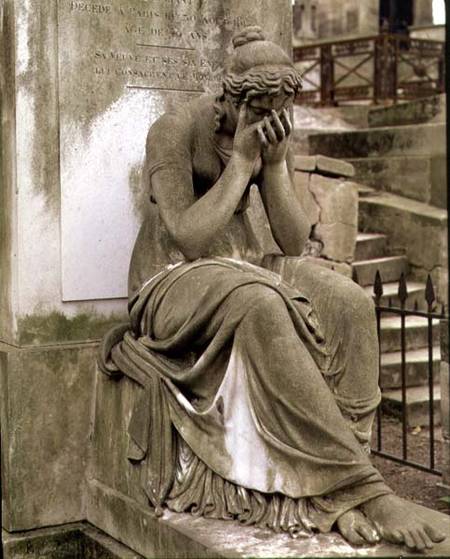 Figure of Grief from the tomb of Pierre Gareau (d.1815) a Francois Dominique Aime Milhomme