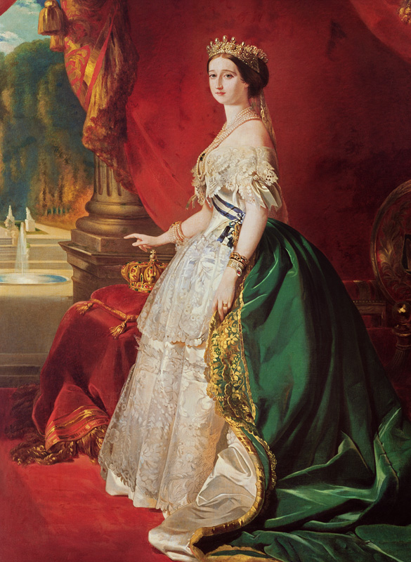 Empress Eugenie (1826-1920) after a portrait by Francois Xavier Winterhalter (1806-73) a Francois Gabriel Guillaume Lepaulle
