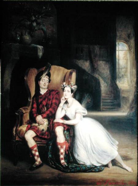 Marie (1804-84) and Paul Taglioni (1808-84) in the ballet 'La Sylphide' a Francois Gabriel Guillaume Lepaulle