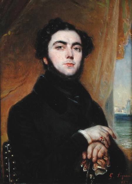 Portrait of Eugene Sue (1804-57) a Francois Gabriel Guillaume Lepaulle