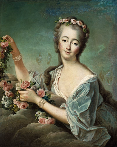 Portrait of the Countess du Barry (1743-93) as Flora a François-Hubert Drouais