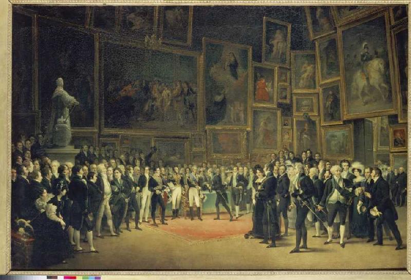 The Karl X. at the presentation of prizes to the artists salon of 1824 on 1-15-1825 a François-Joseph Heim