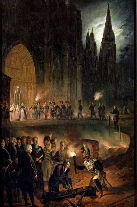 Transferring the Bones of the Royal Family to the Church of St. Denis a François-Joseph Heim