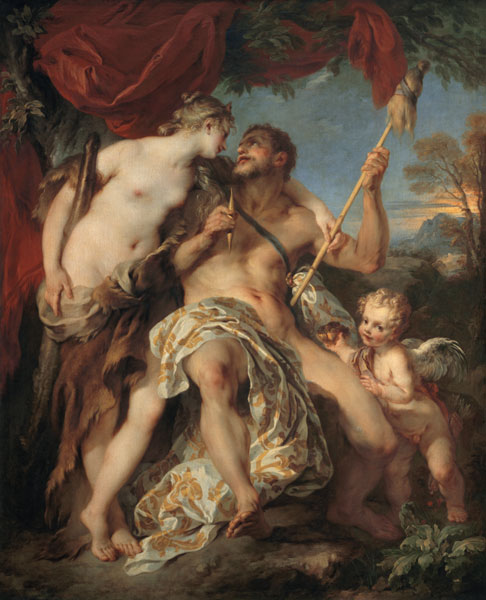 Hercules and Omphale a François Lemoyne