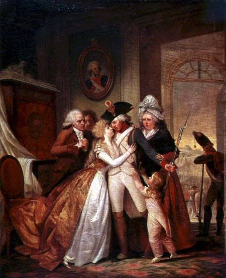 The Departure of the Volunteers a Francois Louis Joseph Watteau