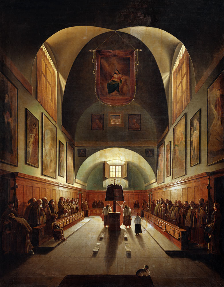 Interior of the Church of Capuchines in Rome a François Marius Granet
