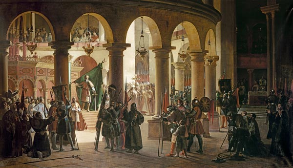 Godfrey of Bouillon (c.1060-1100) Depositing the Trophies of Askalon in the Holy Sepulchre Church, A a François Marius Granet