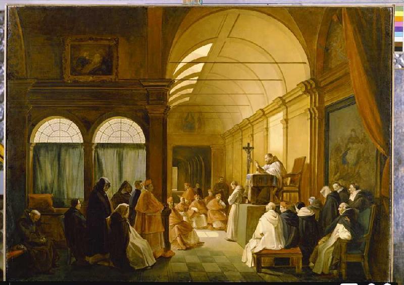 Meeting of the Kapitulare of a cloister. a François Marius Granet