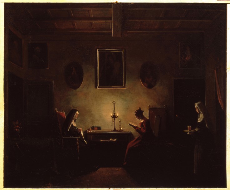 Scene in an Interior a François Marius Granet