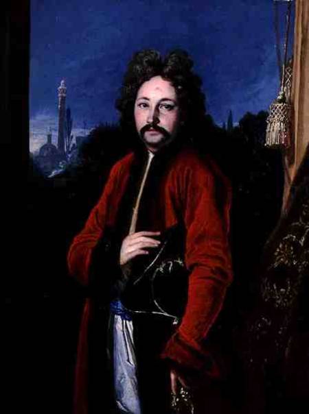 Portrait of Sir John Chardin (1643-1713) a Francois Riviere