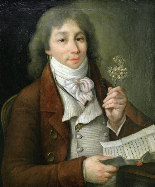 Portrait of Fabre d'Eglantine (1750-94) with his golden eglantine a Francois Thomire