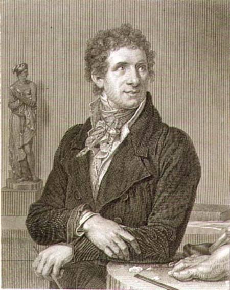 Portrait of Antonio Canova (1757-1822) engraved by William Henry Worthington (c.1790-p.1839) a Francois Xavier Fabre