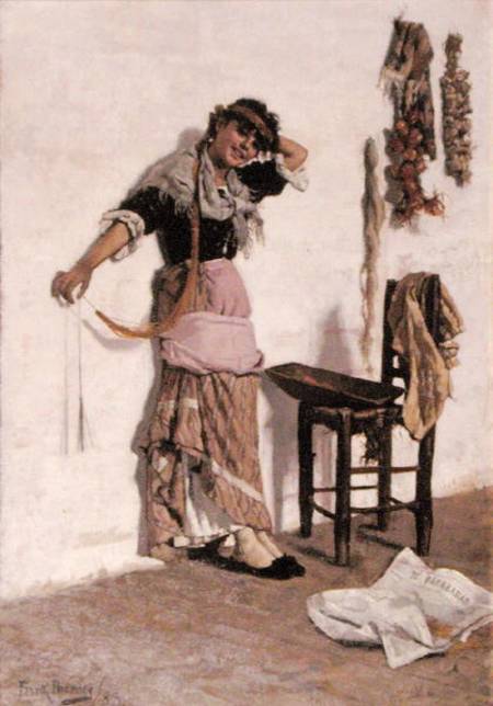 A Venetian Market Girl a Frank Bramley