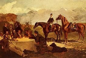 The rider company of Berthoud. a Frank Buchser