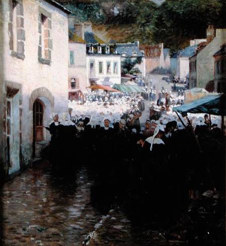 Brittany Peasants Market Day in Pont Aven a Frank C. Penfold