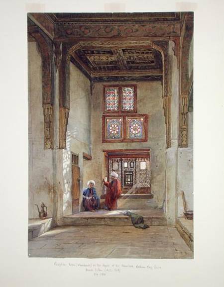 Reception room in the house of the Memlook Roduan Bey, Cairo  on a Frank Dillon