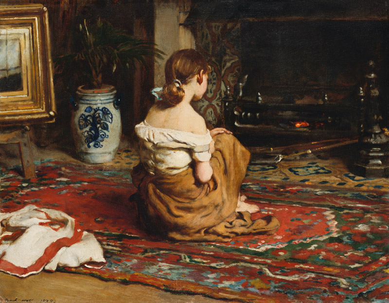 By the Fireside a Frank Holl