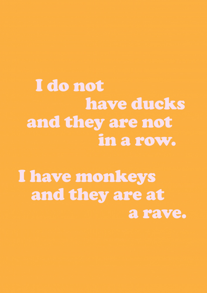 Monkeys At A Rave (Yellow) a Frankie Kerr-Dineen