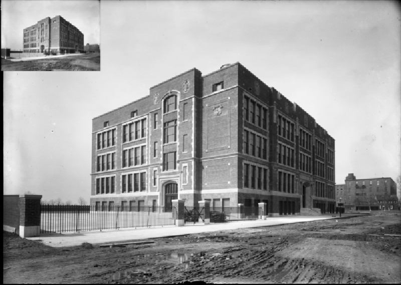 Edgar Allan Poe School, 1914 (b/w photo) a Franklin Davenport Edmunds
