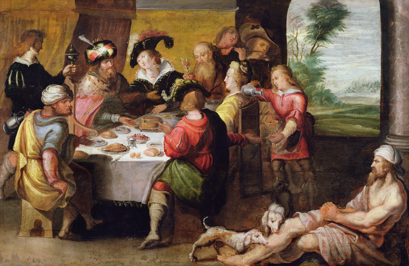 The Parable of the Rich Man and Lazarus a Frans Francken d. J.