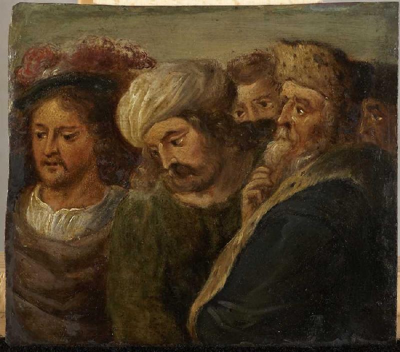 Gruppe von fünf Männern. a Frans Francken d. J.