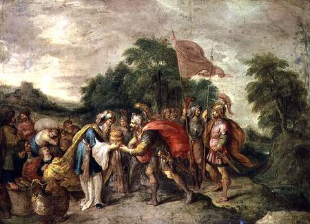 The Meeting of Abraham and Melchizedek a Frans Francken d. J.