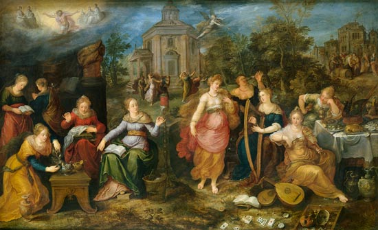 The parable of the clever and the foolish virgins a Frans Francken d. J.