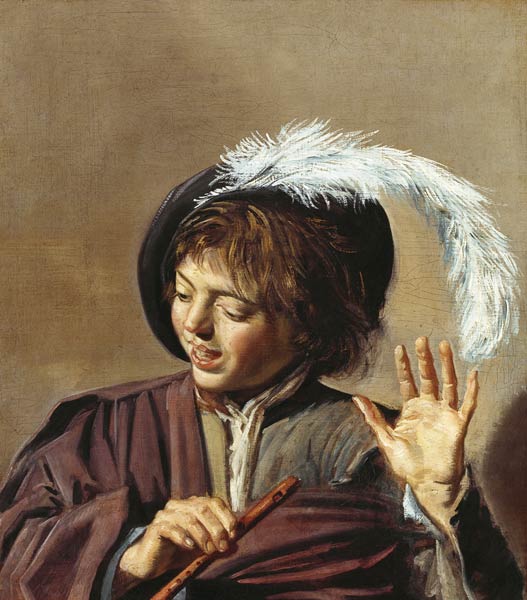 Singing flautist a Frans Hals