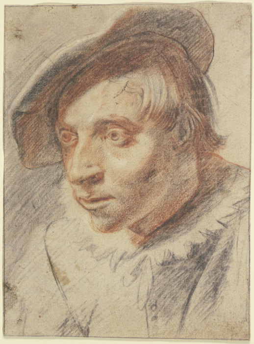 Brustbild eines Bauern mit Kappe a Frans Hals