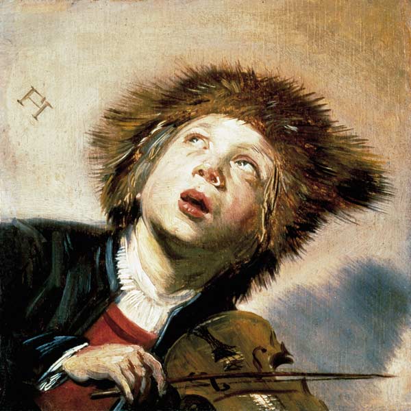 A Boy with a Viol  (pair of 133733) a Frans Hals