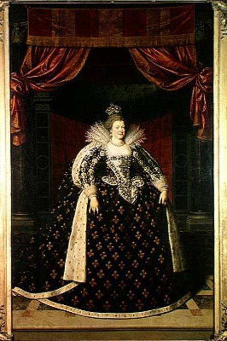 Marie de Medici (1573-1642) in Coronation Robes a Frans II Pourbus