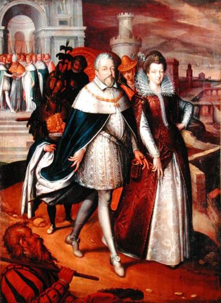 Portrait of Ferdinand I (1549-1609) Grand Duke of Tuscany, and his Niece Marie (1573-1642), future w a Frans II Pourbus