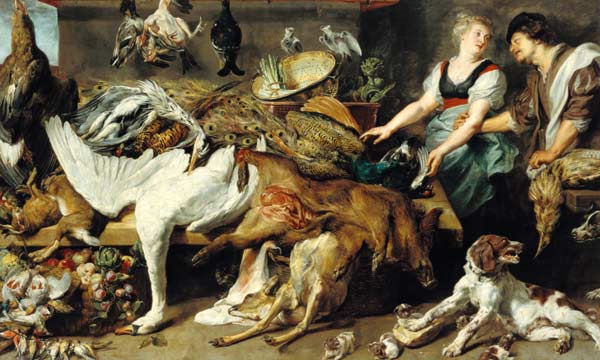 Quiet life with bitch and her boys as well as cook and cook a Frans Snyders