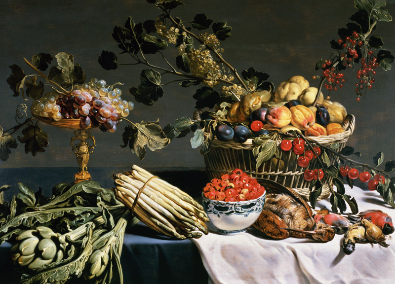 Still Life of Fruit in a Wicker Basket a Frans Snyders