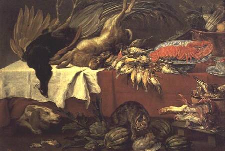 Still Life with Game and Lobster a Frans Snyders
