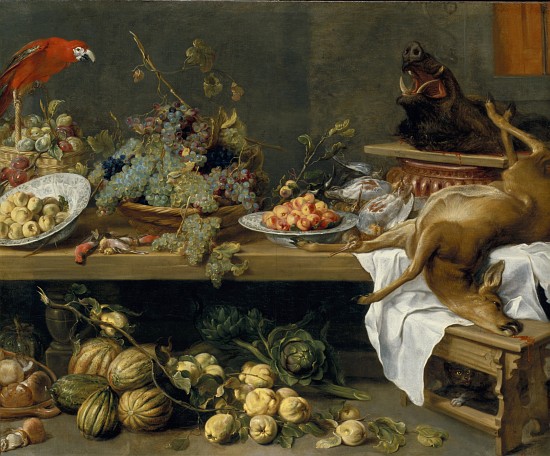 Still life with fruit, vegetables and dead game a Frans Snyders