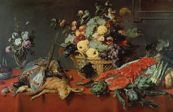Still Life with Fruitbasket a Frans Snyders