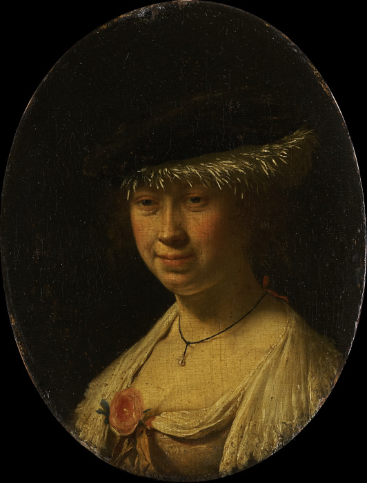 Portrait of a Woman with a Cap a Frans van Mieris d. Ä.