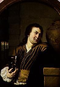 Half-length portrait of a drinker. a Frans van Mieris il vecchio