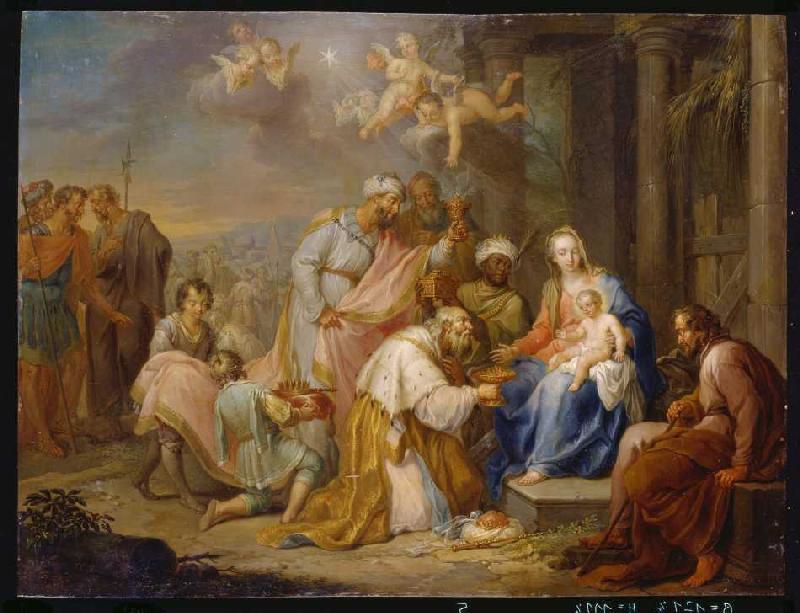 The adoration of the kings a Franz Christoph Jannek