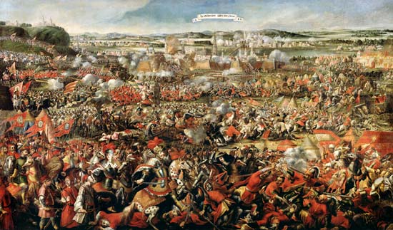 Battle at the Kahlenberg 1683 a Franz Geffels