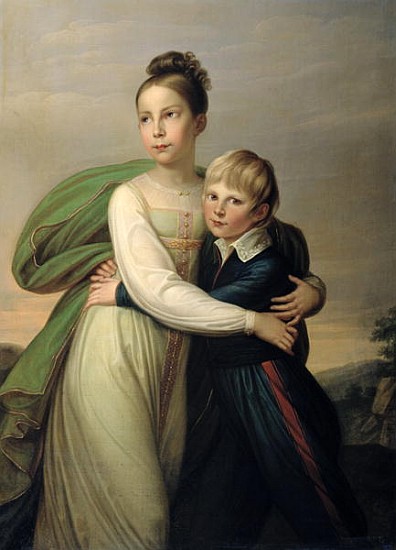 Prince Albrecht and Princess Louise, c.1817 a Franz Gerhard von Kugelgen