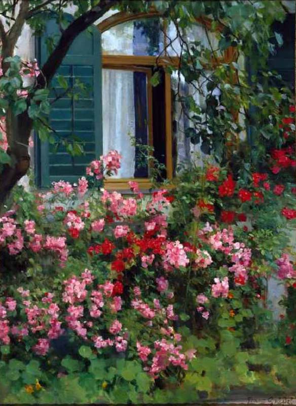 Am Blumenfenster a Franz Grassel