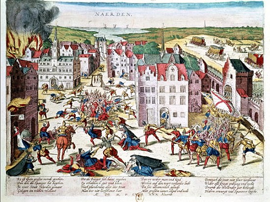 Massacre in Flanders during the Government of Fernando Alvarez de Toledo (1508-82) Duke of Alba, 30t a Franz Hogenberg