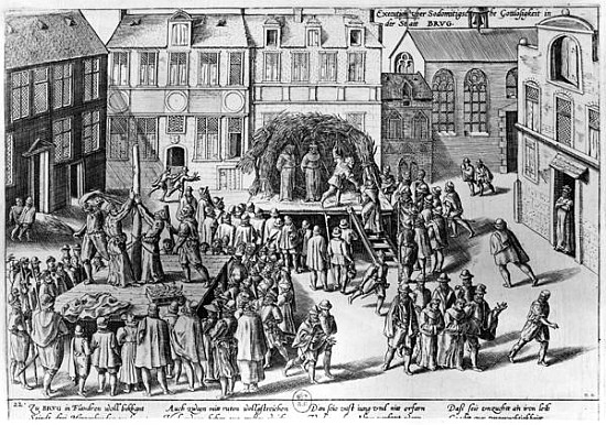 Stake at Bruges during the Government of Fernando Alvarez de Toledo (1508-82) Duke of Alba a Franz Hogenberg