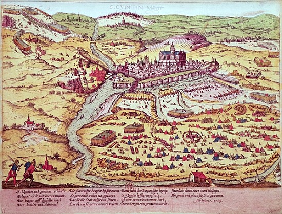 The Siege of St. Quentin, 27th July 1557 a Franz Hogenberg