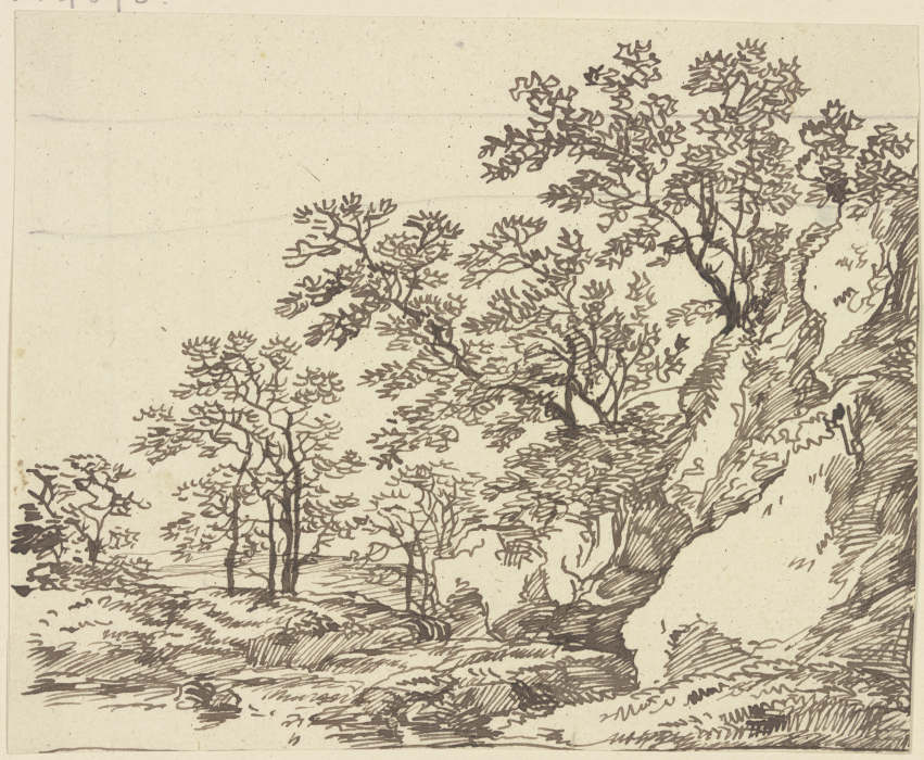 Trees and rocks a Franz Innocenz Josef Kobell